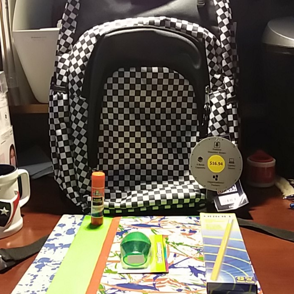 Backpack filled with supplies